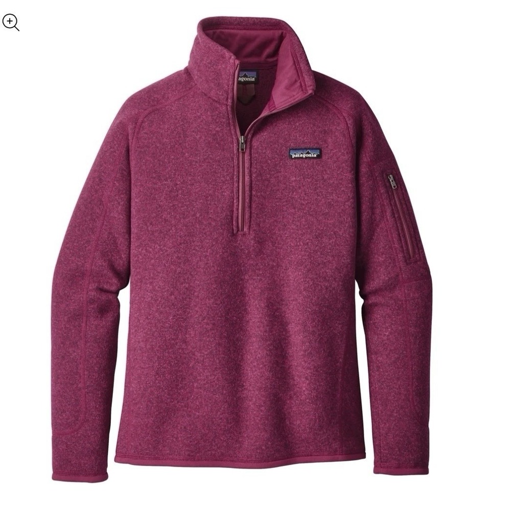 Patagonia 1/4 Zip Better Sweater Womans Size XL Magenta Outdoor Gorp Granola